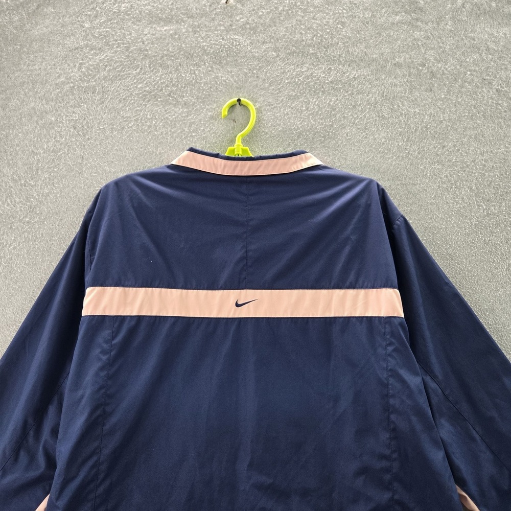 VINTAGE Nike Women Jacket Blue Nylon Polyester Colorblock Activewear Logo - Picture 7 of 10
